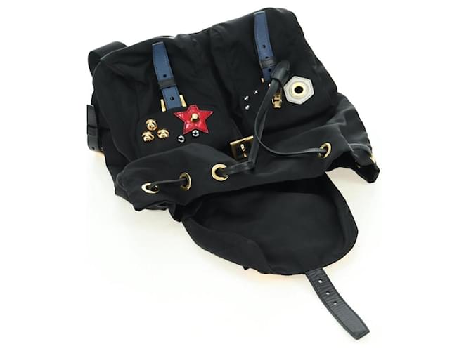 PRADA Robot Backpack Nylon Black Silver - vista 26
