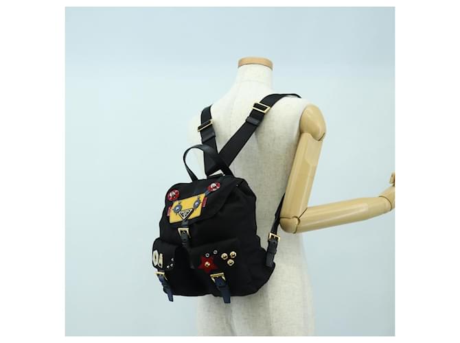 PRADA Robot Backpack Nylon Black Silver - vista 33
