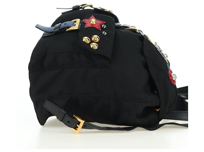 PRADA Robot Backpack Nylon Black Silver - vista 4