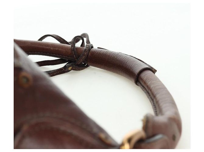 Chloé Chloe Paddington Shoulder Bag Leather Brown Gold Silver - vista 14