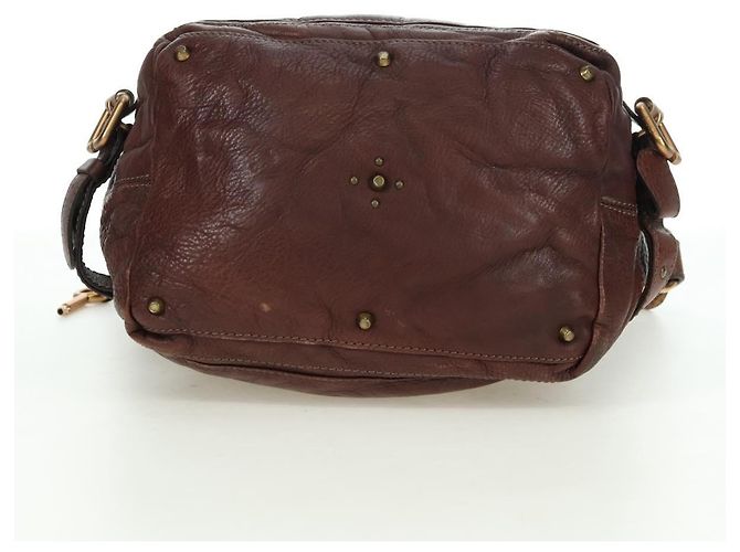 Chloé Chloe Paddington Shoulder Bag Leather Brown Gold Silver - vista 5