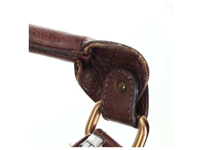 Chloé Chloe Paddington Shoulder Bag Leather Brown Gold Silver - vista 8