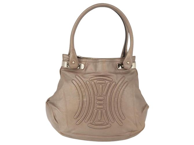 Céline CELINE Shoulder Bag Leather Beige Gold - vista 13