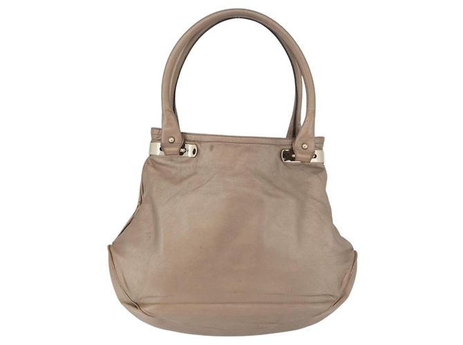 Céline CELINE Shoulder Bag Leather Beige Gold - vista 2