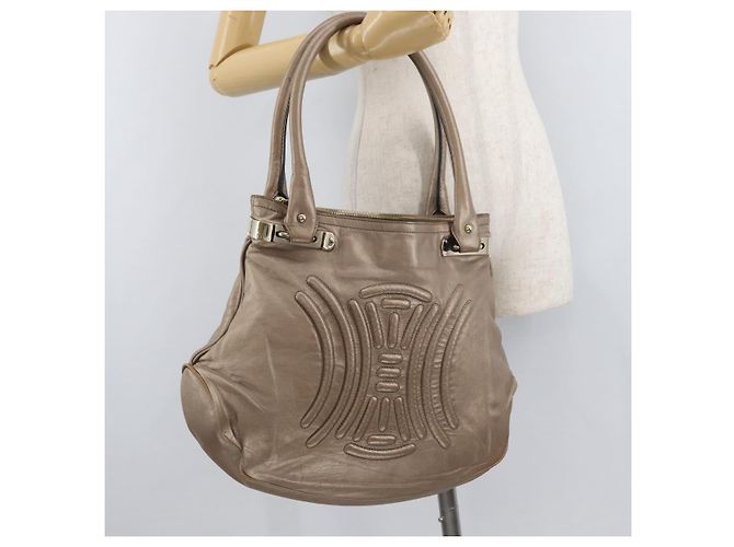 Céline CELINE Shoulder Bag Leather Beige Gold - vista 25