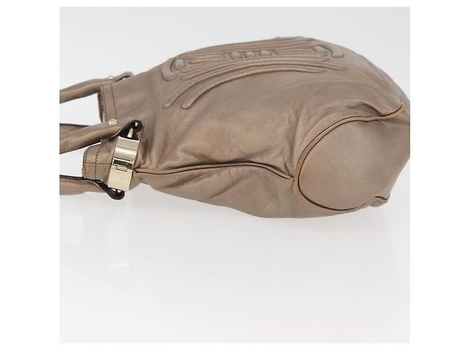 Céline CELINE Shoulder Bag Leather Beige Gold - vista 5