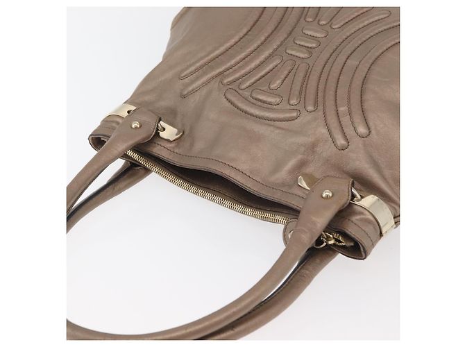 Céline CELINE Shoulder Bag Leather Beige Gold - vista 7