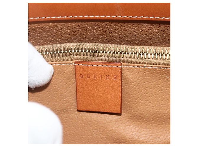 Céline CELINE Macadam Canvas Hand Bag PVC Leather 2way Brown Gold - vista 19