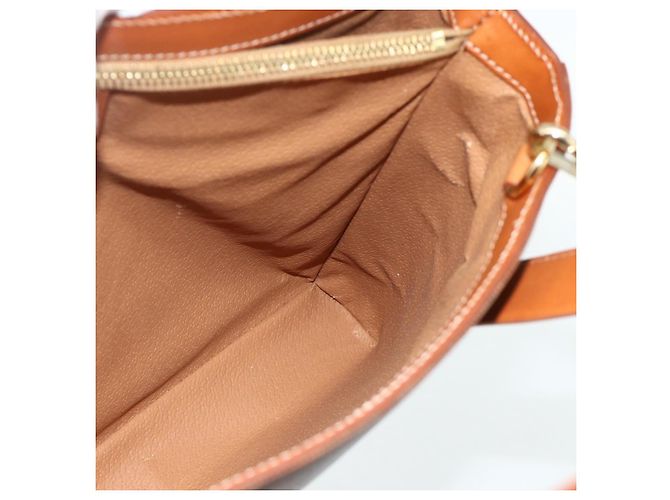 Céline CELINE Macadam Canvas Hand Bag PVC Leather 2way Brown Gold - vista 20