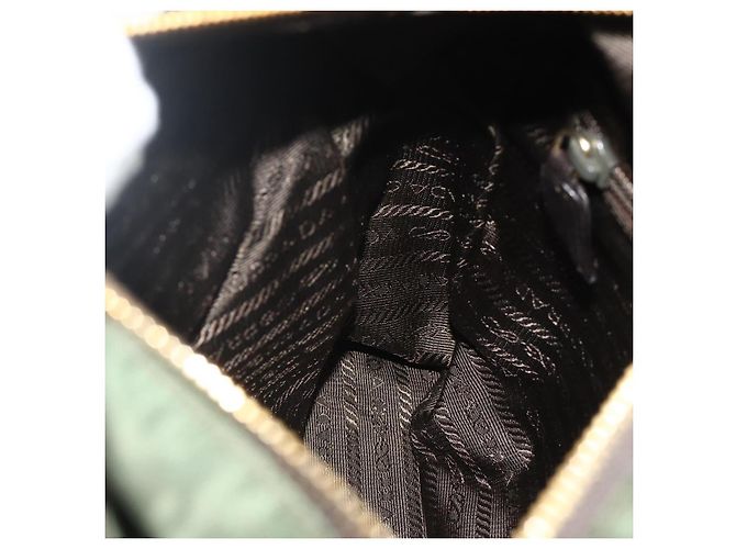 PRADA Chain Tote Bag Nylon Leather Green Gold - vista 22
