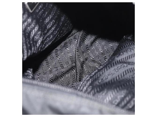PRADA Shoulder Bag Nylon Black Silver - vista 10