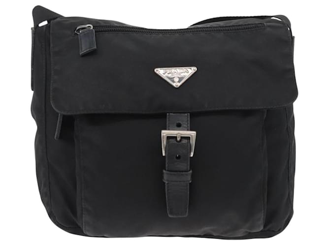 PRADA Shoulder Bag Nylon Black Silver - vista 13