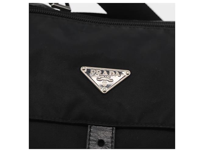 PRADA Shoulder Bag Nylon Black Silver - vista 19
