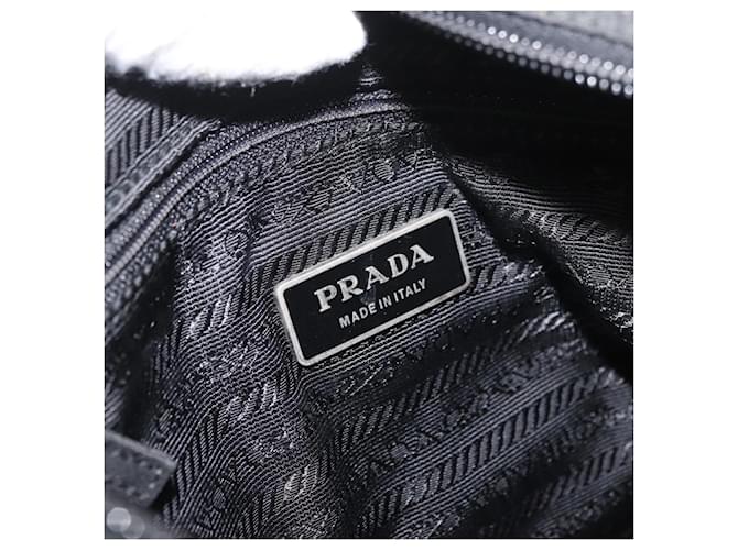 PRADA Shoulder Bag Nylon Black Silver - vista 21
