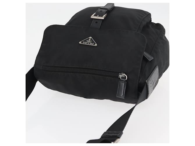PRADA Shoulder Bag Nylon Black Silver - vista 6