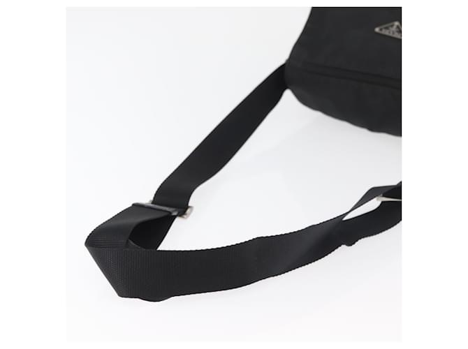 PRADA Shoulder Bag Nylon Black Silver - vista 7