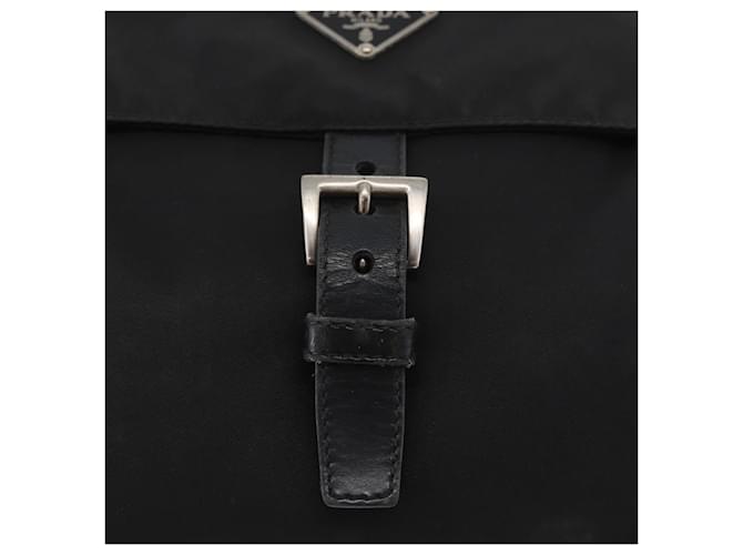 PRADA Shoulder Bag Nylon Black Silver - vista 8