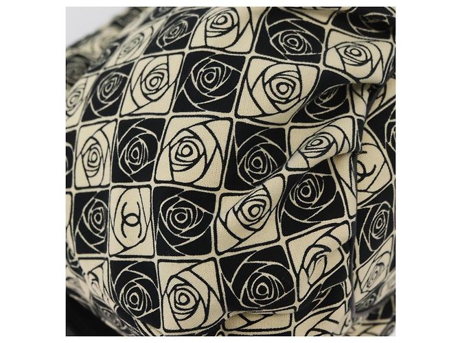 CHANEL Camelia Tote Bag Canvas Black Silver CC - vista 17