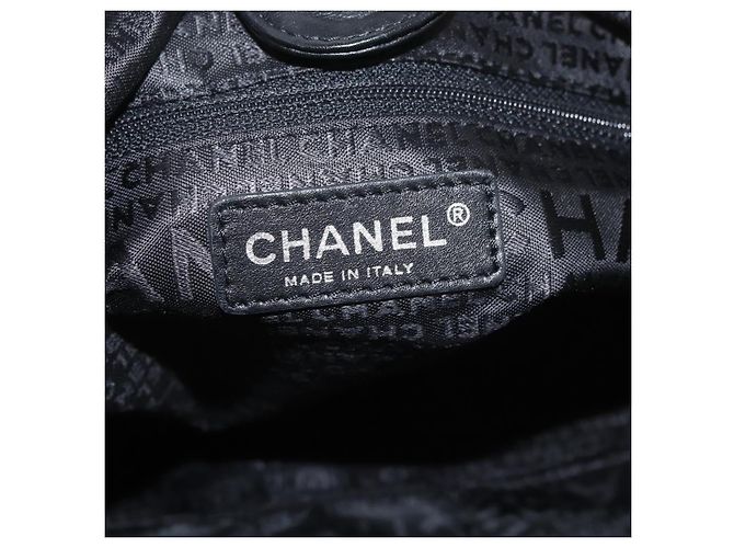 CHANEL Camelia Tote Bag Canvas Black Silver CC - vista 20