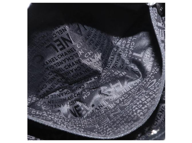 CHANEL Camelia Tote Bag Canvas Black Silver CC - vista 24