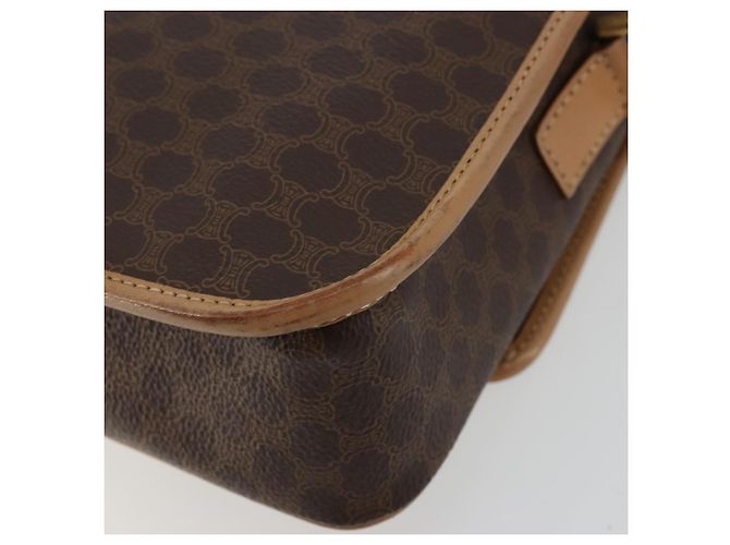 Céline CELINE Macadam Canvas Shoulder Bag PVC Leather Brown Gold - vista 12