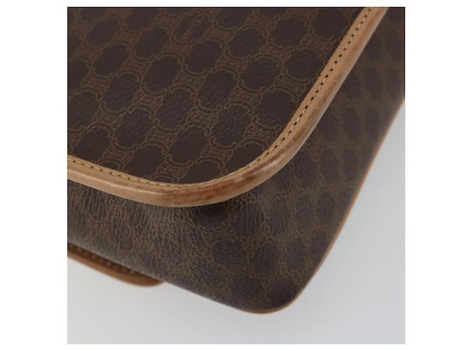 Céline CELINE Macadam Canvas Shoulder Bag PVC Leather Brown Gold - vista 13
