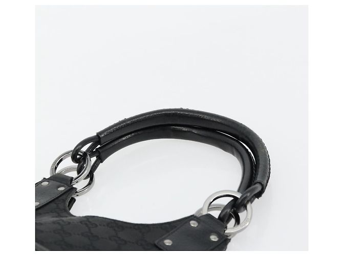 GUCCI GG Canvas Hand Bag Black Silver 132260 - vista 8