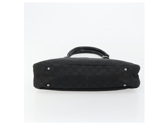 GUCCI GG Canvas Hand Bag Black Silver 132260 - vista 9