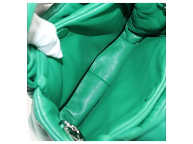 PRADA Hand Bag Leather 2way Green Silver - vista 10