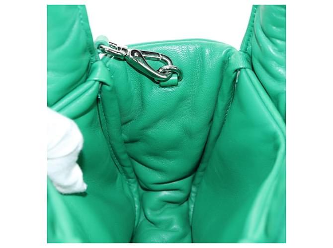 PRADA Hand Bag Leather 2way Green Silver - vista 23
