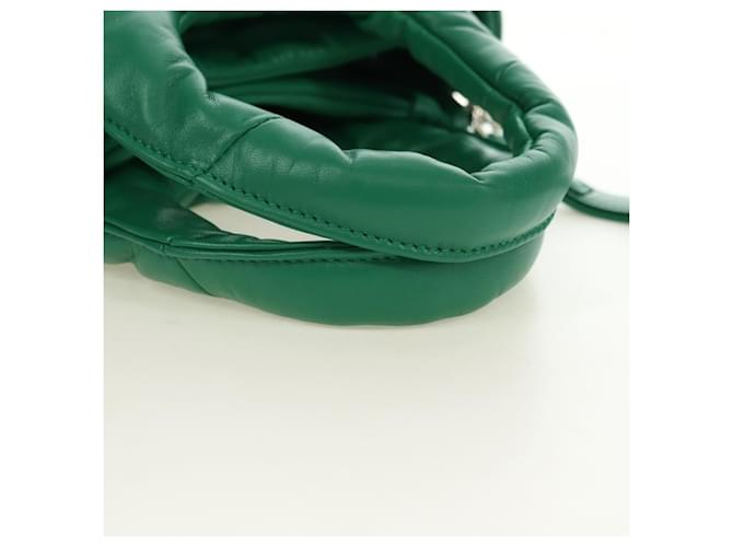 PRADA Hand Bag Leather 2way Green Silver - vista 7