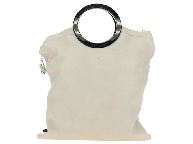 Céline CELINE Chain Shoulder Bag Leather 2way White Silver - vista 2