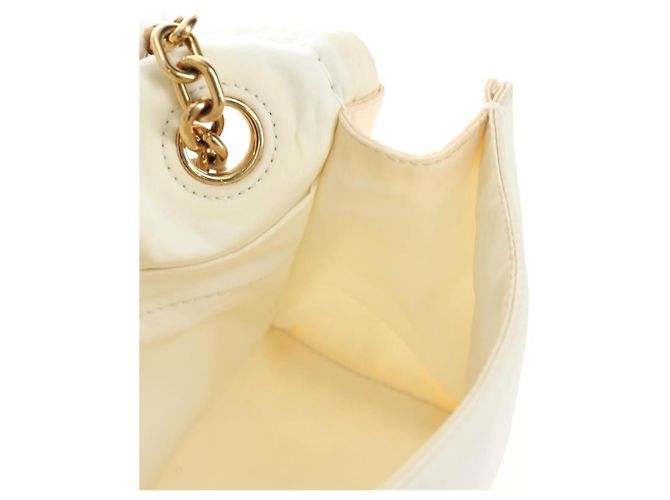 PRADA Chain Shoulder Bag Nylon White Gold - vista 23