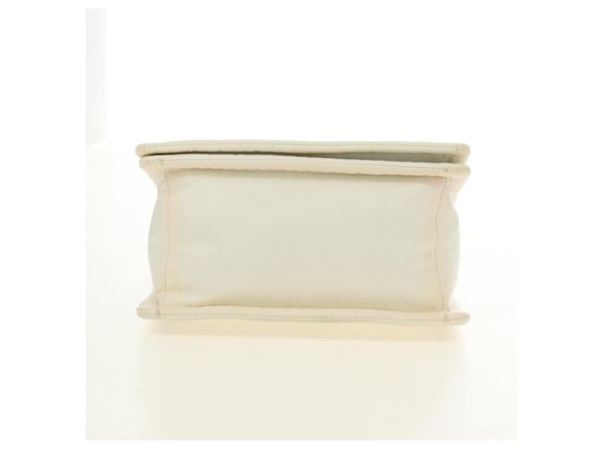 PRADA Chain Shoulder Bag Nylon White Gold - vista 5