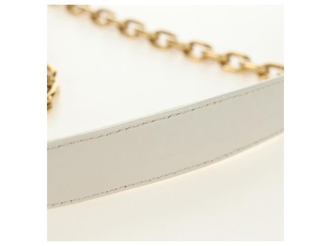 PRADA Chain Shoulder Bag Nylon White Gold - vista 8