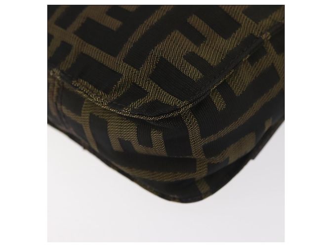 FENDI Zucca Canvas Shoulder Bag Black Brown - vista 17