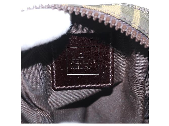 FENDI Zucca Canvas Shoulder Bag Black Brown - vista 19
