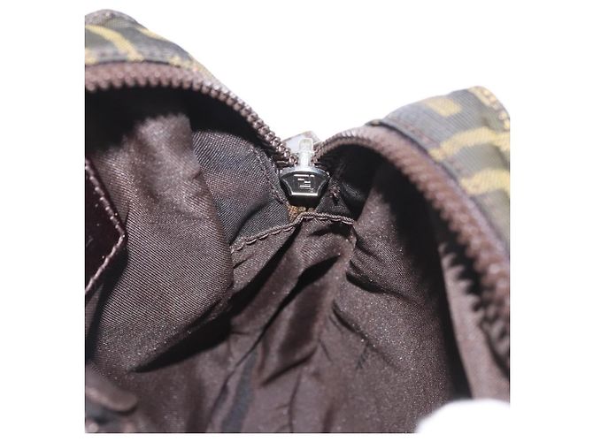 FENDI Zucca Canvas Shoulder Bag Black Brown - vista 20