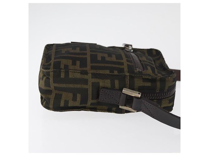 FENDI Zucca Canvas Shoulder Bag Black Brown - vista 3