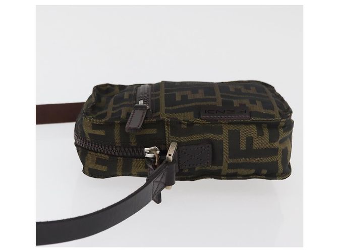 FENDI Zucca Canvas Shoulder Bag Black Brown - vista 4
