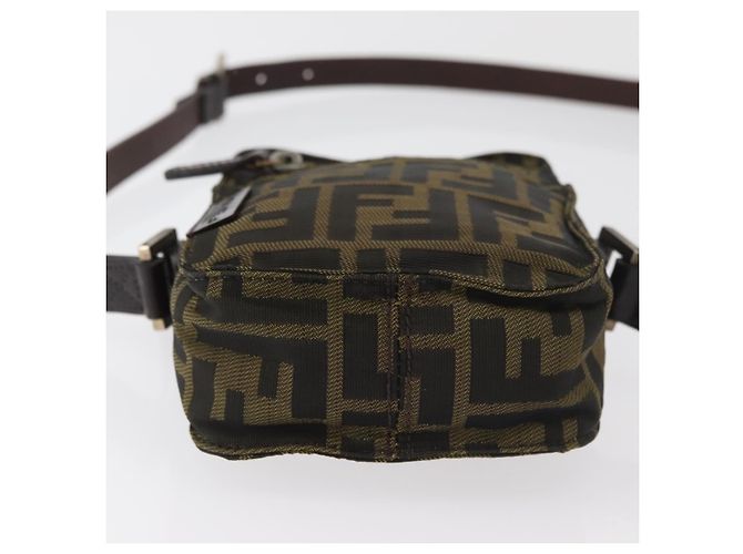 FENDI Zucca Canvas Shoulder Bag Black Brown - vista 5