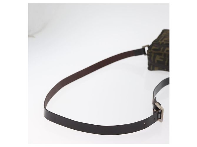 FENDI Zucca Canvas Shoulder Bag Black Brown - vista 7