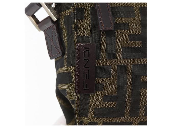 FENDI Zucca Canvas Shoulder Bag Black Brown - vista 9