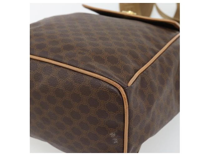 Céline CELINE Macadam Canvas Backpack PVC Leather Brown Gold - vista 15