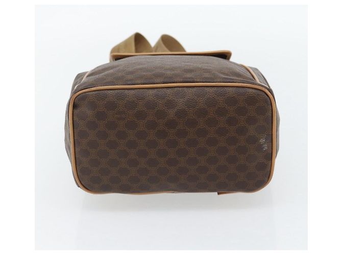 Céline CELINE Macadam Canvas Backpack PVC Leather Brown Gold - vista 5