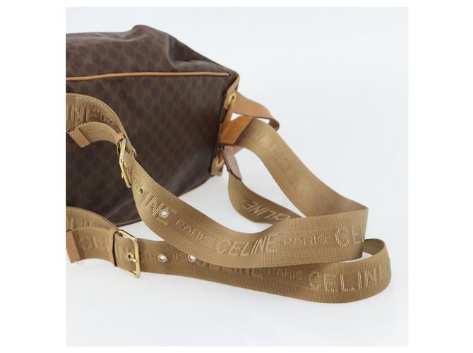 Céline CELINE Macadam Canvas Backpack PVC Leather Brown Gold - vista 9