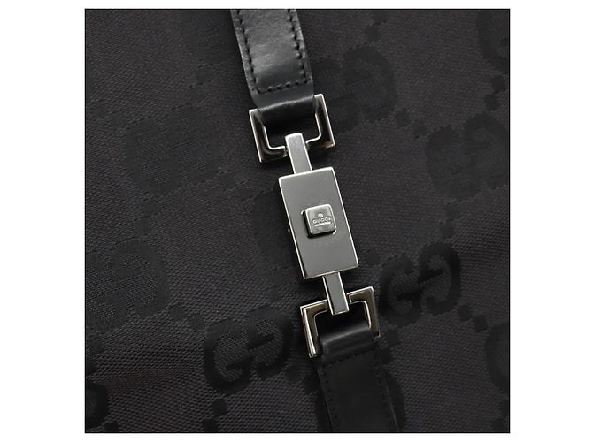 GUCCI GG Canvas Tote Bag Black Silver 002 1064 3444 - vista 17