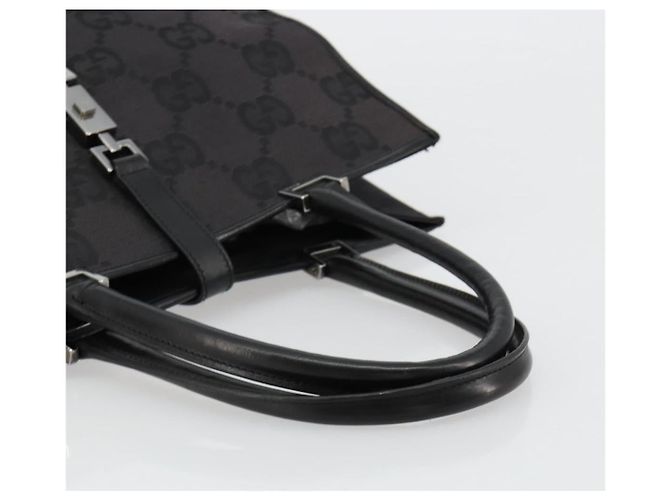 GUCCI GG Canvas Tote Bag Black Silver 002 1064 3444 - vista 7
