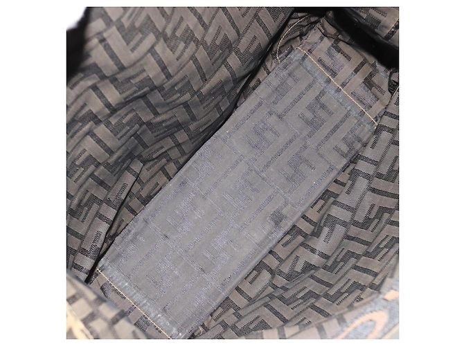 FENDI Zucca Canvas Handtasche Schwarz Braun - Ansicht 10
