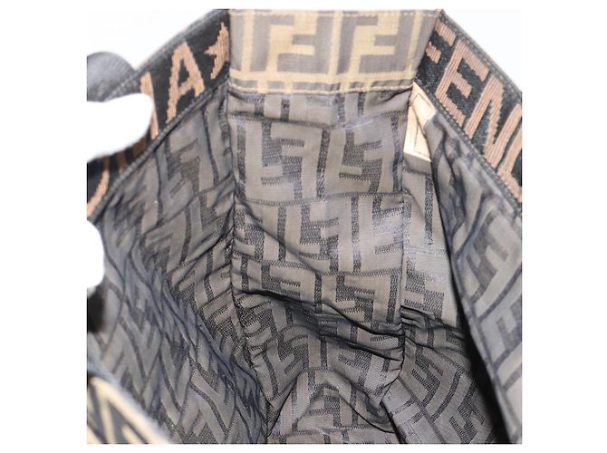 FENDI Zucca Canvas Handtasche Schwarz Braun - Ansicht 11